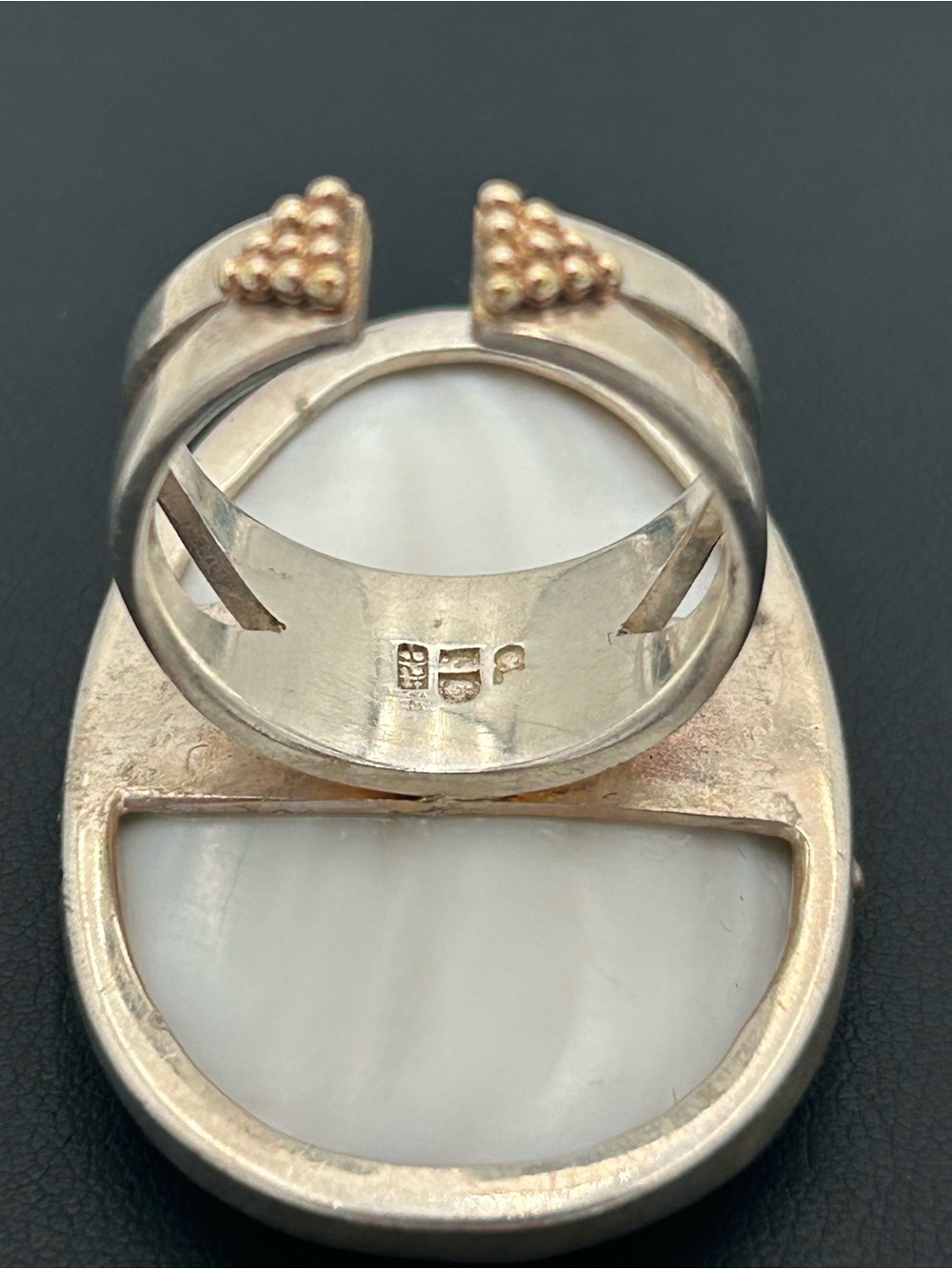 Mother of Pearl Religious Carving Ring - Picture 6 of 10